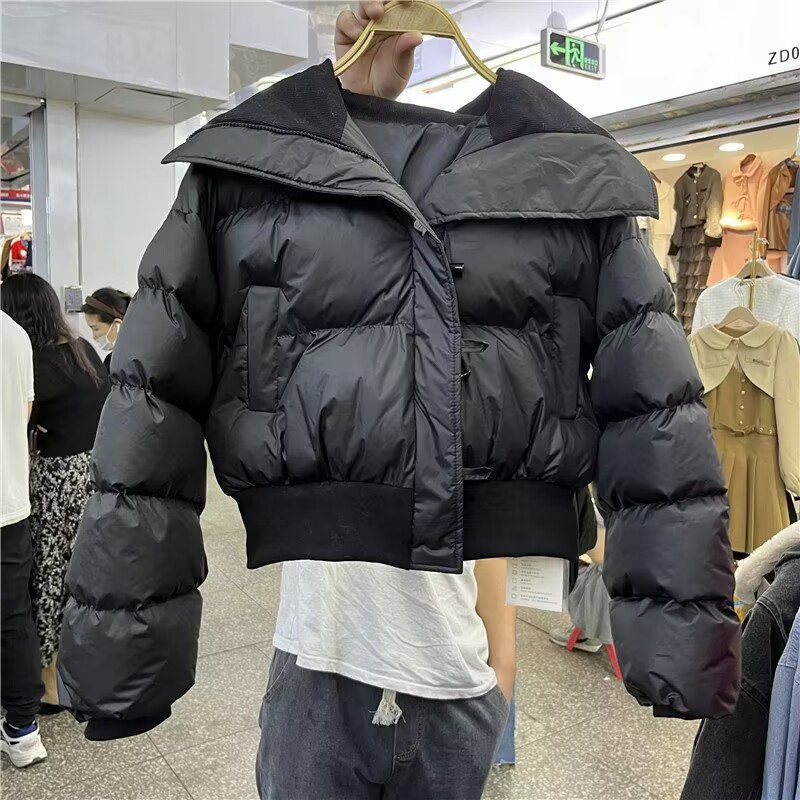 2023. aasta sügistalvine naiste parka üliõpilasrõivad, puuvillase polsterdatud jope, lühike mantel