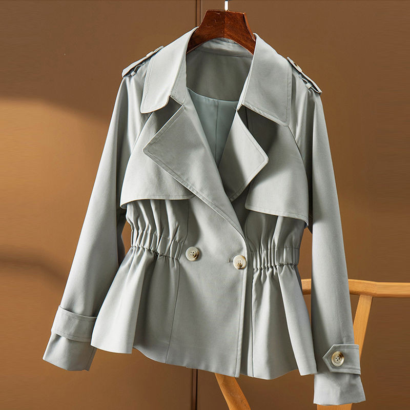 Trench-mantel naistele 2023. aasta kevad-sügis, uus moes Korea mustad riided jakk, naiste mantel, vabaaja mantel.