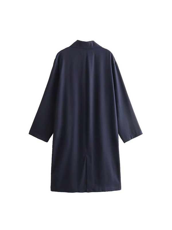 TRAF Jesenski kaput Ženski modni novi dugi ležerni kaput dugih rukava 2023. s džepovima, duge jakne Ženska gornja odjeća