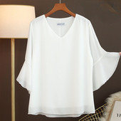 New Arrival Fashion Brand 2023 Καλοκαίρι Νέο γυναικείο πουκάμισο σιφόν Κορυφαίο μεγάλο μέγεθος Φαρδύ λεπτό γυναικείο πουκάμισο