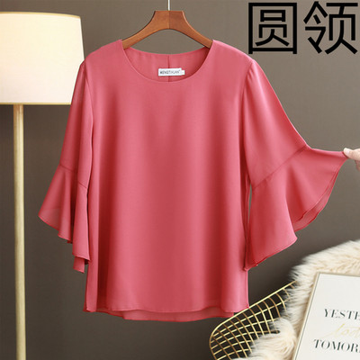 New Arrival Fashion Brand 2023 Καλοκαίρι Νέο γυναικείο πουκάμισο σιφόν Κορυφαίο μεγάλο μέγεθος Φαρδύ λεπτό γυναικείο πουκάμισο