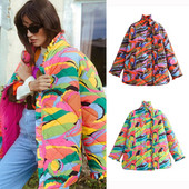 Γυναικεία πάρκα Harajuku Ζεστό παχύ παλτό μόδας Oversize Χειμερινό casual μπουφάν Streetwear Hip Hop Παλτό Γυναίκα Πάρκα