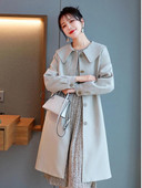 2023 Νέα Ανοιξιάτικα Ρούχα Γυναικεία Μόδα Χαλαρά μονόχρωμα ρεβέρ Μακρύ Ανεμοδιακόπτη Γυναικεία Εργασία Μπουφάν καμπαρντίνα για Γυναικεία τοπ