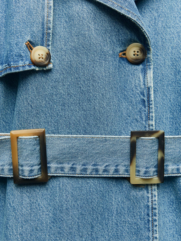 Kevadsügis naiste avar pikk teksamantel vööga tänavarõivastega Naiste retrorevääriga kaherealine mantel