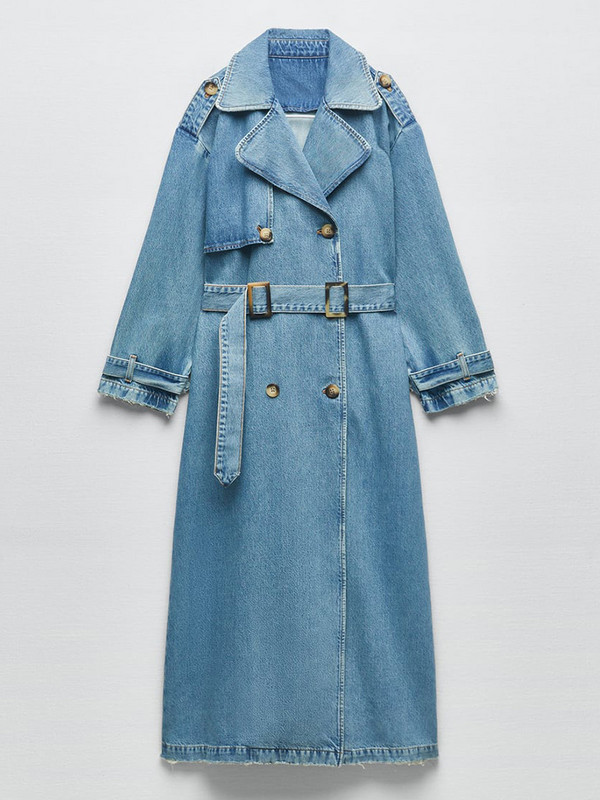 Kevadsügis naiste avar pikk teksamantel vööga tänavarõivastega Naiste retrorevääriga kaherealine mantel