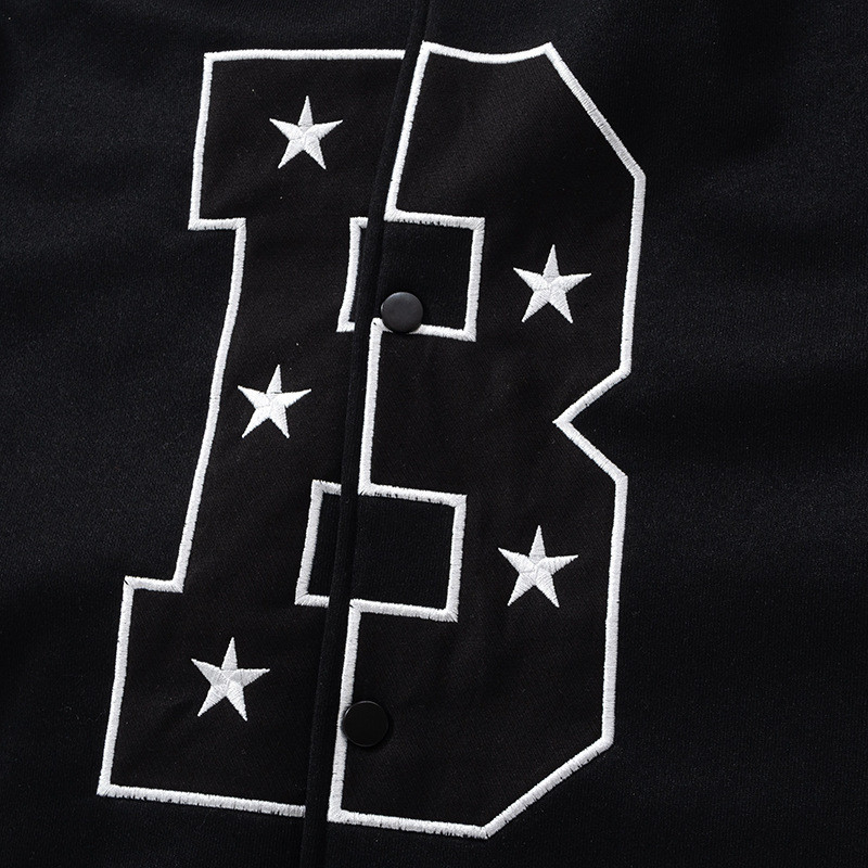 Jesen 2023. Ženska samostojeća ovratnica s dugim rukavima i slovima Bomber jakna Y2K jednoredna crna sveučilišna jakna