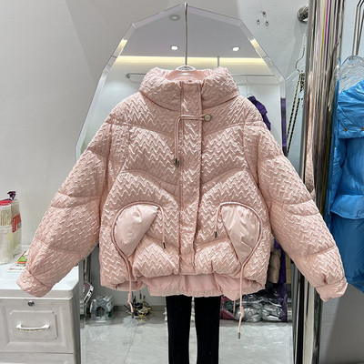 Χειμώνας 2023 Νέο κοντό γυναικείο βαμβακερό παλτό μόδας, casual, χοντρό μπουφάν, με γιακά πάρκα 5 χρωμάτων, κομψό σχέδιο