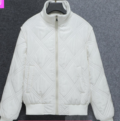 Jesen Zima Korejski modni široki ležerni kaputi s otvorenim ovratnikom Argyle skraćena pufer jakna s patentnim zatvaračem Ulična odjeća Jedinstvene šik parke