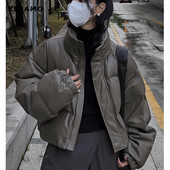 Ženska vintage ležerna modna hip-hop motociklistička jakna od umjetne kože 2023. Jesenska labava zimska jednobojna jakna od umjetne kože dugih rukava