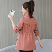 2022. potpuno nova modna jesen/jesen ležerna jednostavna klasična kratka trenč kaput s remenom Chic ženska jakna s ovratnikom odijela