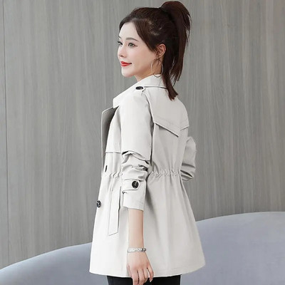 2022. potpuno nova modna jesen/jesen ležerna jednostavna klasična kratka trenč kaput s remenom Chic ženska jakna s ovratnikom odijela