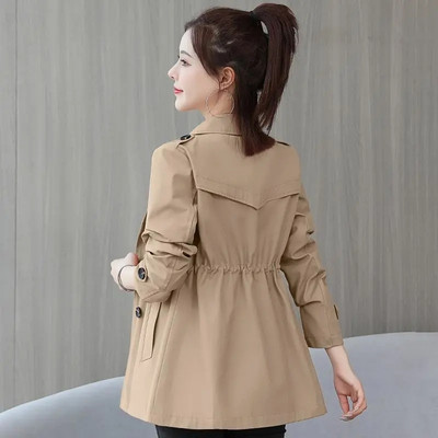2022. potpuno nova modna jesen/jesen ležerna jednostavna klasična kratka trenč kaput s remenom Chic ženska jakna s ovratnikom odijela