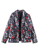 Zima 2023. Ženski vintage patchwork printani pamučni kaput Ženska široka jakna dugih rukava Ženske šik tople visoke ulične jakne