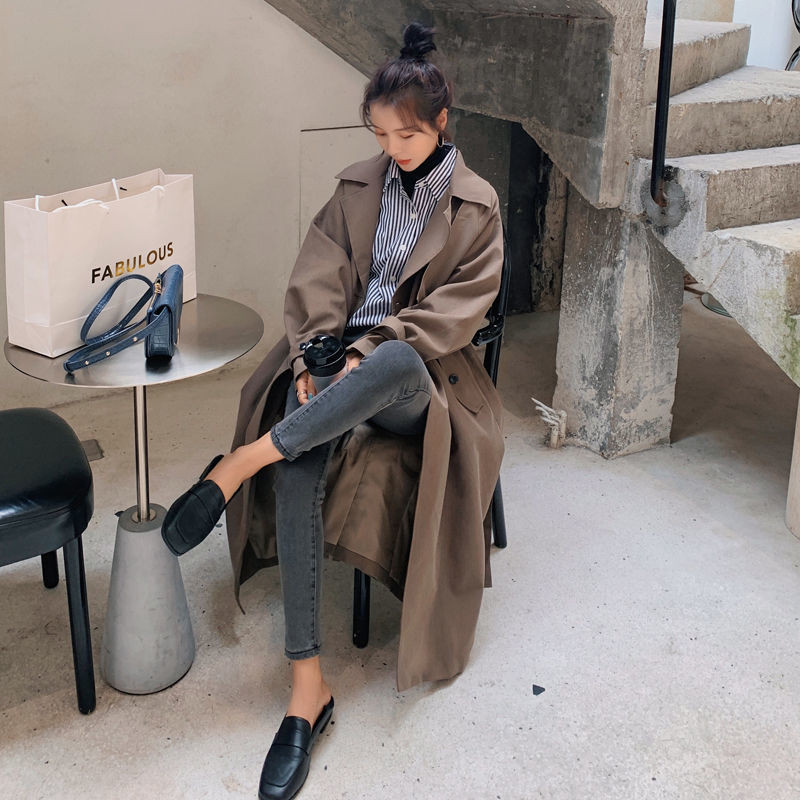 SuperAen ženski modni dugi kaput za proljeće i jesen 2023., novi korejski dizajn, kaput za uredske dame