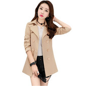 UHYTGF õhuke mantel naiste lühike mantel, mood kevad- ja sügisriided Naiste põhimantlid vööga lühike tuulejope 428