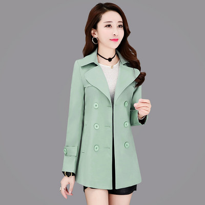 UHYTGF õhuke mantel naiste lühike mantel, mood kevad- ja sügisriided Naiste põhimantlid vööga lühike tuulejope 428