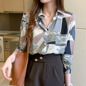 Ženska šifonska košulja s francuskim šavovima, košulja dugih rukava, temperamentna korejska odjeća za tanke djevojke, retro moda