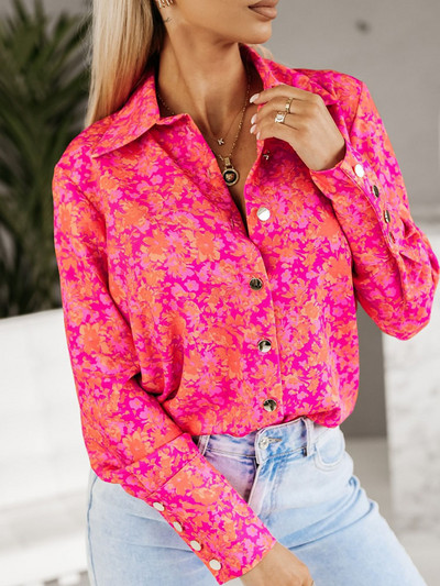 Γυναικεία καλοκαιρινή μπλούζα 2023 Casual με μακρυμάνικο χακί λαιμόκοψη με λαιμόκοψη Γυναικεία μόδα Λευκά κομψά πουκάμισα Γυναικεία ρούχα