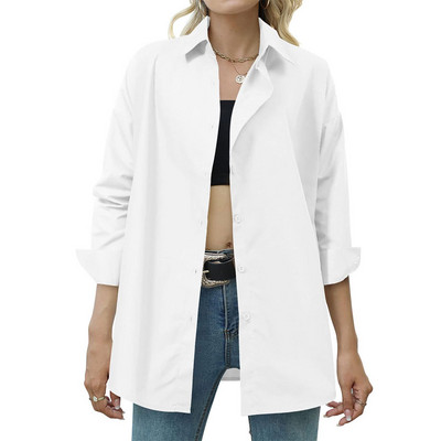 Mood pikkade varrukatega naise särk Vabaaja särk Naine Elegantne pluus naine Naiste riided