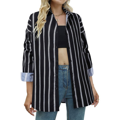 Mood pikkade varrukatega naise särk Vabaaja särk Naine Elegantne pluus naine Naiste riided