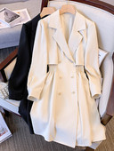 Μόδα γυναικεία παλτό All-match Casual chic γιακά με διπλό στήθος Μοντέρνα μοντέρνα παλτό