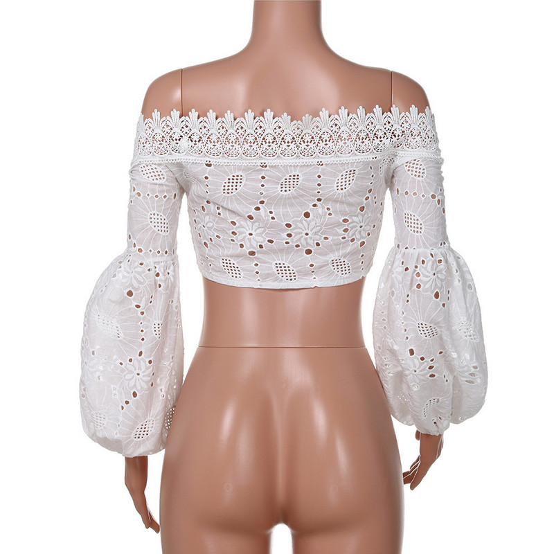 Γυναικείες μπλούζες με μακριά μανίκια με μακρυμάνικο ώμο Δαντέλα φαρδιά 2021 Μόδα Γυναικείες μπλούζες Γυναικεία μπλούζα πουκάμισο με λαιμόκοψη V Blusas Mujer