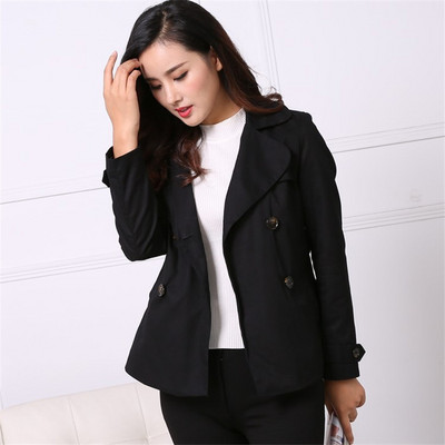 Naiste uus lühike trentšmantel, 2023. aasta kevad-sügis, puuvillane tuulejakk vabaaja topid Naiste vöö õhukesed kaherealised lühikesed mantlid A2471