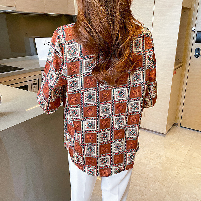 Ženska ležerna košulja, modna vintage svilena mekana bluza s dugim rukavima, europski stil, labava i udobna majica za djevojke i studente