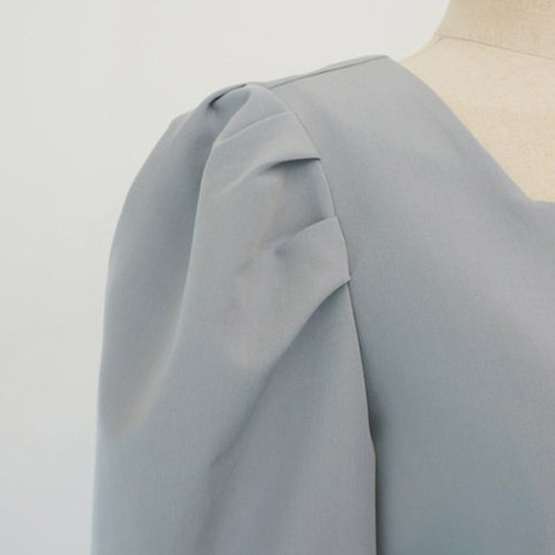 Ženske košulje s četvrtastim ovratnikom i lanternastim rukavima, jednobojne, jednokopčane, jednostavnog dizajna, korejski stil, uredske dame, sveobuhvatne, trendi vintage