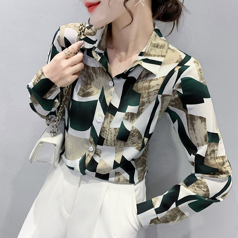 Modna ženska majica dugih rukava za proljeće i jesen 2023. Djevojačka svestrana pamučna bluza od šifona s francuskim šavovima