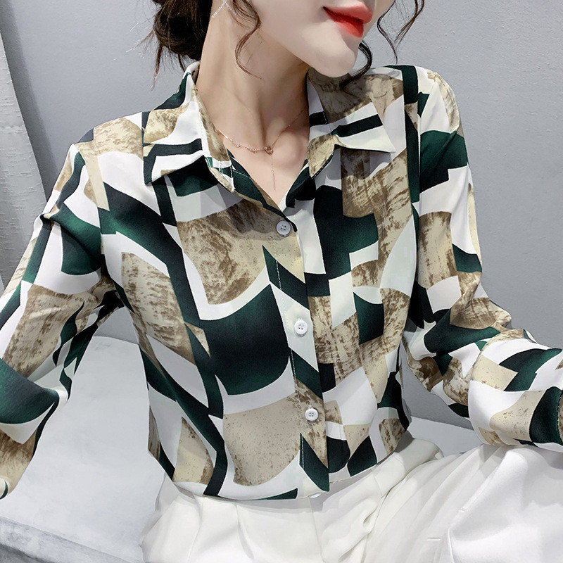 Modna ženska majica dugih rukava za proljeće i jesen 2023. Djevojačka svestrana pamučna bluza od šifona s francuskim šavovima