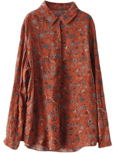 M-3XL Vintage särgid Naiste prindiga kottis kevad vaba aeg Harajuku High Street Korea moerõivad Isiklikud Y2k Camisas Chic Uus