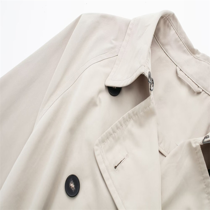 Φθινοπωρινό γυναικείο παλτό αντιανεμικό 2023 Νέα μόδα καμπαρντίνα με ζώνη Ρετρό μακρυμάνικο μακρυμάνικο μπουφάν με διπλό στήθος