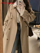 Popularni kaput s vjetrovkom za žene proljeće i jesen 2023. Novi visokokvalitetni dugi kaput i jakne u britanskom stilu