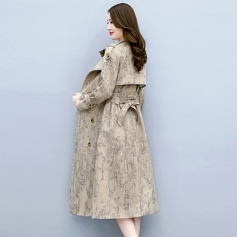 Moteriškas dvieilis paltas nuo vėjo, ilgas laisvas paltas, moteriški viršutiniai drabužiai, laisvalaikio mada, pavasaris, ruduo, nauja, 2023 m.