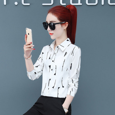 Νέο βρετανικό στυλ γυναικείο μακρυμάνικο πουκάμισο καλοκαιρινής μόδας Λεπτό τετράγωνο λαιμόκοψη βαμβακερό τύπωμα Ευέλικτο μπλούζες για κορίτσια μεγάλο τοπ