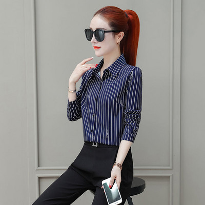 Νέο βρετανικό στυλ γυναικείο μακρυμάνικο πουκάμισο καλοκαιρινής μόδας Λεπτό τετράγωνο λαιμόκοψη βαμβακερό τύπωμα Ευέλικτο μπλούζες για κορίτσια μεγάλο τοπ