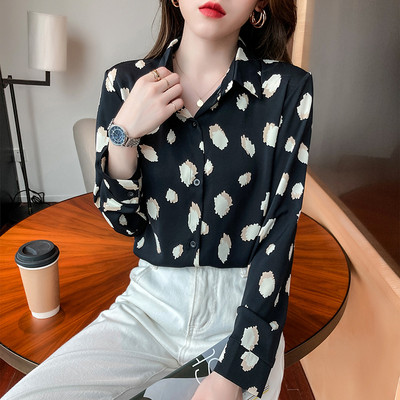 Ženska retro šifonska košulja dugih rukava, odjeća za djevojčice, blagdanski stil, moda, proljeće i ljeto, novo, 2023.