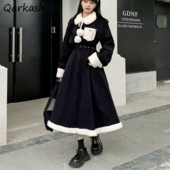 Trench Naiste tuulejope 2021 talvine BF versioon, kõrge vöökohaga paksendatud mantel Mantel Harajuku Kawaii Preppy lahtised riided trendikas