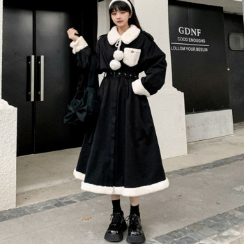 Trench Women Windbreaker 2021 Winter BF Version Παχύ παλτό με ψηλόμεσο πανωφόρι Harajuku Kawaii Preppy Loose Trendy