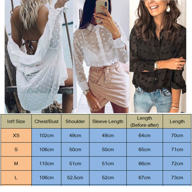 Γυναικείες γυναικείες άνοιξη καλοκαίρι λουλουδάτα μακρυμάνικα πουκάμισα μπλούζες casual με κουμπιά Φαρδιά μπλούζα μαύρο λευκό