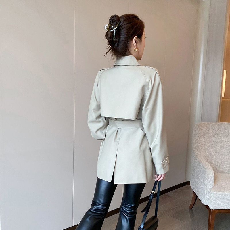 Mantel, vabaaja mantel, naiste mantel 2023. aasta kevadsügis, uus korea avara vööga moodne pikkade varrukatega trentšmantel