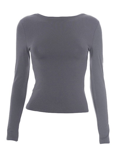 Γυναικεία μακρυμάνικα μπλουζάκια Άνοιξη Φθινόπωρο με στιβαρή λεπτή εφαρμογή πουλόβερ Μπλουζάκια Γυναικεία Basic casual μπλουζάκια Streetwear