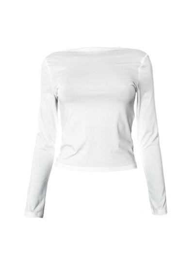 Γυναικεία μακρυμάνικα μπλουζάκια Άνοιξη Φθινόπωρο με στιβαρή λεπτή εφαρμογή πουλόβερ Μπλουζάκια Γυναικεία Basic casual μπλουζάκια Streetwear