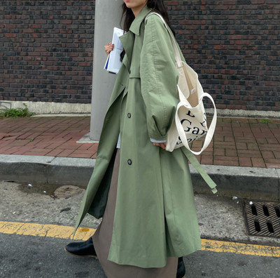 Νέες άνετες καμπαρντίνες unisex 2024 Plus size. Γυναικεία παλτό lapal γιακά υψηλής μόδας Trench