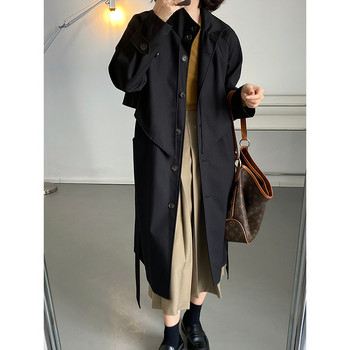 Γυναικεία καμπαρντίνα SuperAen Loose Trench Coat Γυναικεία φθινοπωρινή και χειμερινή ζώνη μόδας γραφείου Lady trench coat για γυναίκες