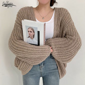 Γυναικείο πλεκτό πουλόβερ με ζακέτα Γυναικείο πουλόβερ casual κορεατικό vintage Harajuku φανάρι Φθινοπωρινό μπλουζάκι παλτό Lazy Wind Y2k πουλόβερ 23328