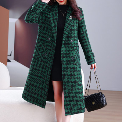 2023. aasta uus kevadine sügisene ruuduline tuulejakk, naiste välirõivaste mood, vaba pikk Korea vabaaja jope, naiste mantel 5XL