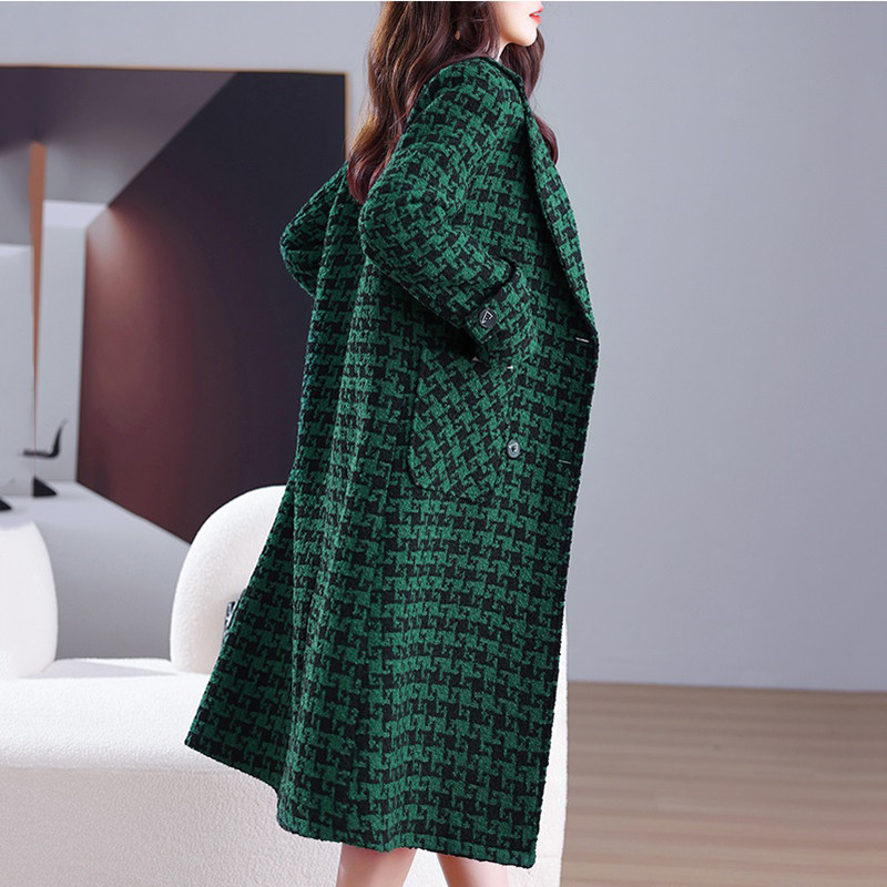 2023. aasta uus kevadine sügisene ruuduline tuulejakk, naiste välirõivaste mood, vaba pikk Korea vabaaja jope, naiste mantel 5XL