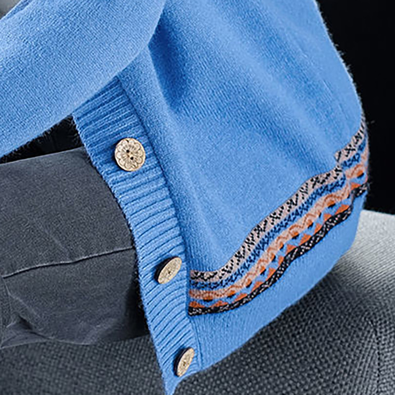 Elegantni pleteni ženski kardigan s V izrezom koji odgovara bojama, tanki ružičasti pulover dugih rukava, široka velika veličina